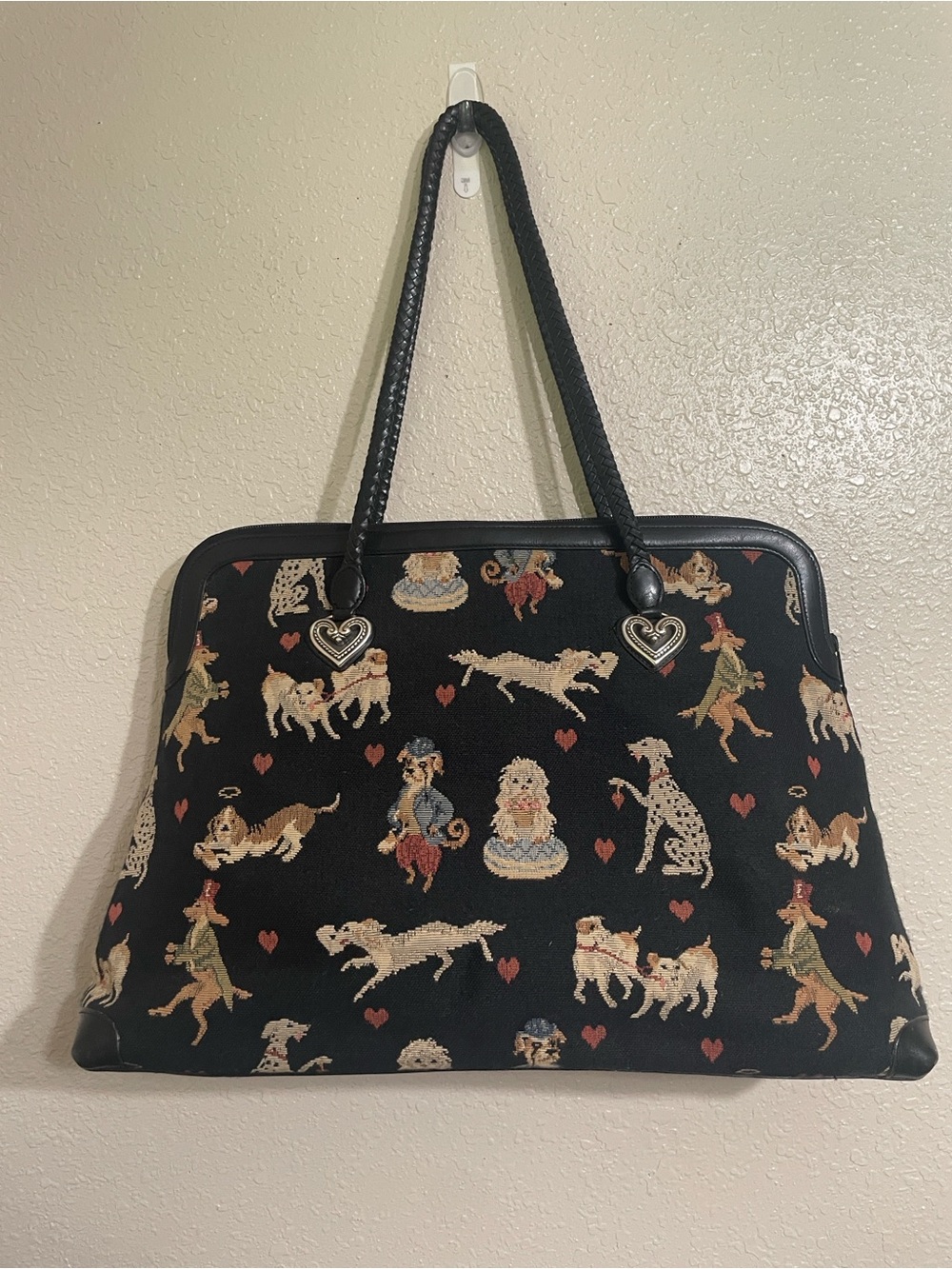 Brighton Dog print travel overnight bag